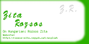 zita rozsos business card